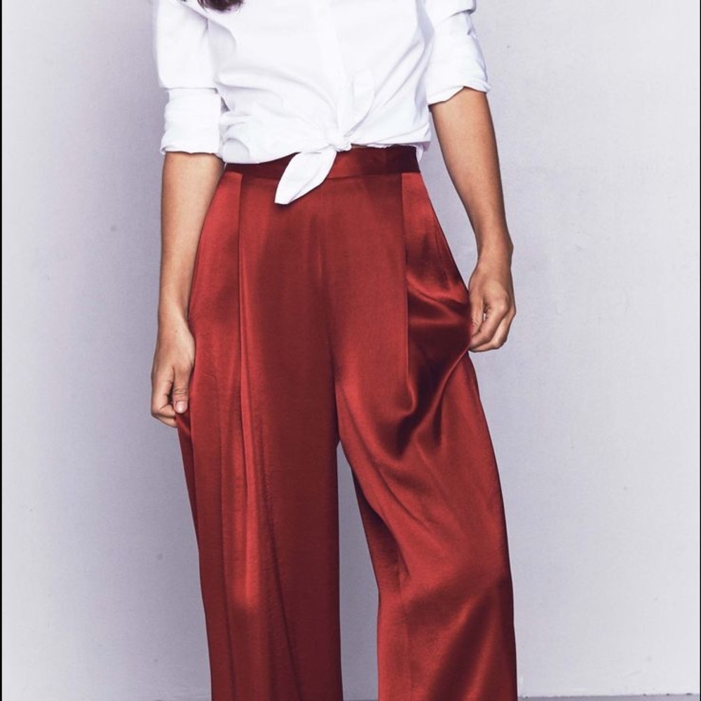 🩸Red 90’sChic VTG Silky High Rise Relaxed Fit Lg